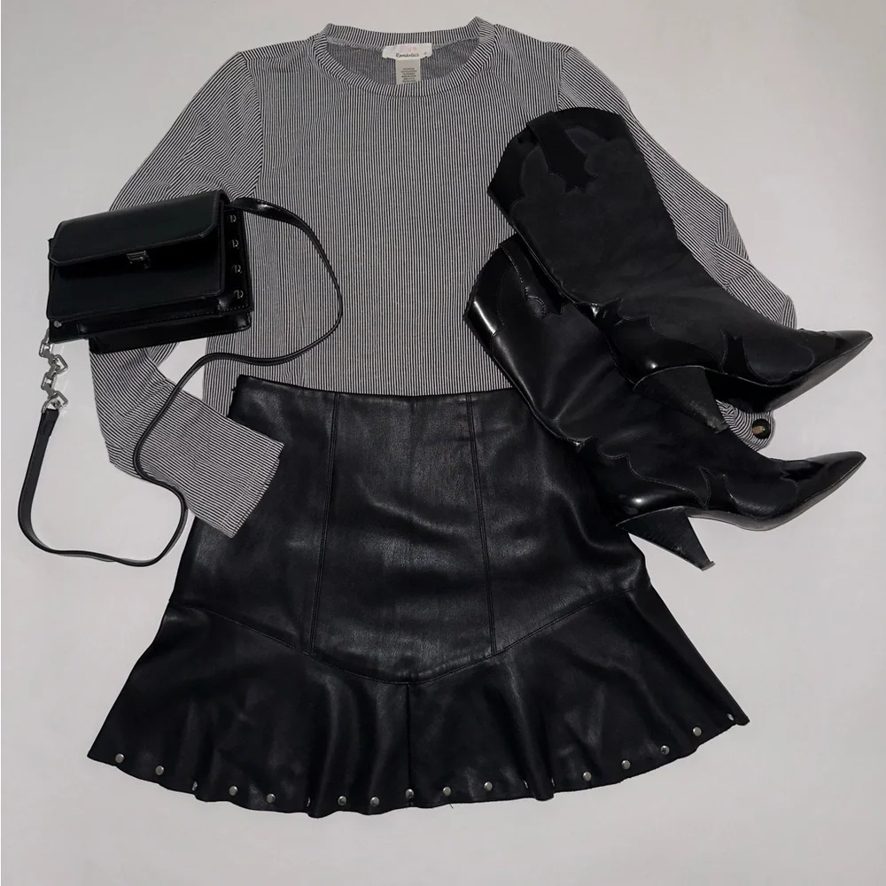 Mango Faux leather mini skirt - Picture 5 of 14